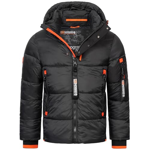 Geographical Norway Herren Winterjacke Calix Black -M - mit UD Beanie von Geographical Norway