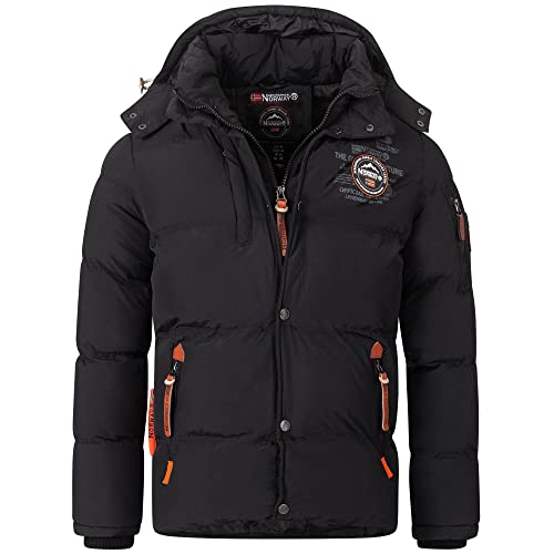 Geographical Norway Herren Winterjacke Verveine Black -3XL - mit UD Beanie von Geographical Norway