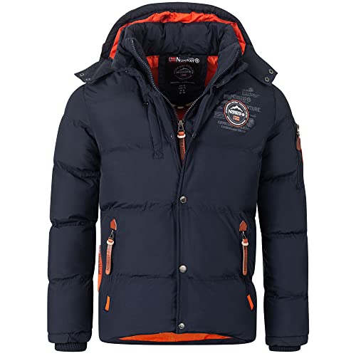 Geographical Norway Herren Winterjacke Verveine Navy -3XL - mit UD Beanie von Geographical Norway