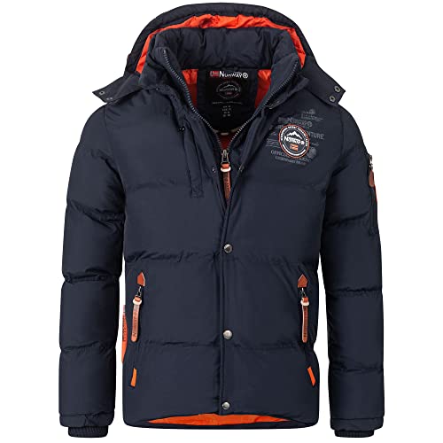Geographical Norway Herren Winterjacke Verveine Navy -S - mit UD Beanie von Geographical Norway