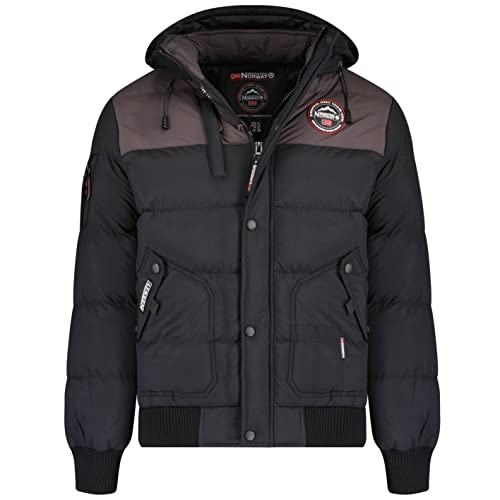 Geographical Norway Herren Winterjacke Volva Black -L - mit UD Beanie von Geographical Norway