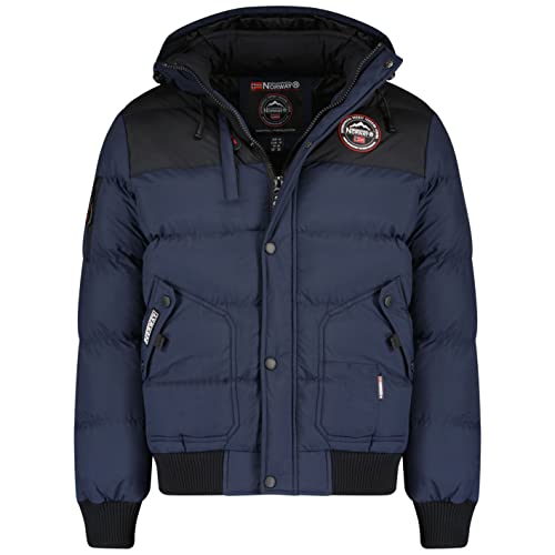 Geographical Norway Herren Winterjacke Volva Navy -L - mit UD Beanie von Geographical Norway