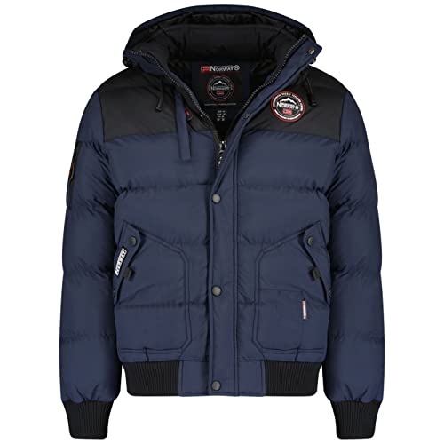 Geographical Norway Herren Winterjacke Volva Navy -M - mit UD Beanie von Geographical Norway
