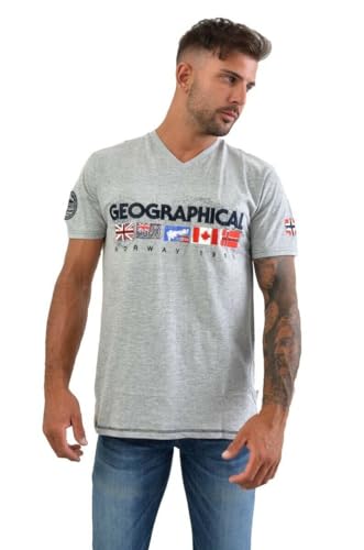 Geographical Norway JOUKY Herren T-Shirt Hellblau, grau, Medium von Geographical Norway