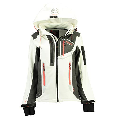 Geographical Norway Jacke Tahiti Lady Softshell Damen Regenjacke Outdoor (Weiß, M) von Geographical Norway