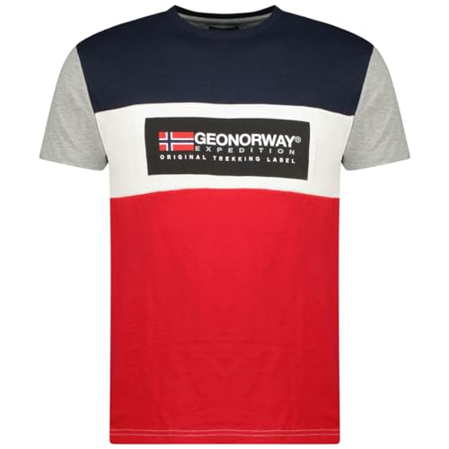 Geographical Norway Jolem Men - T-Shirt Baumwolle Mann - T Shirts Klassischer Sommer - Körperbekleidung Kurzarm Rundhalsausschnitt - Regulärer Schnitt (HELLGRAU M) von Geographical Norway