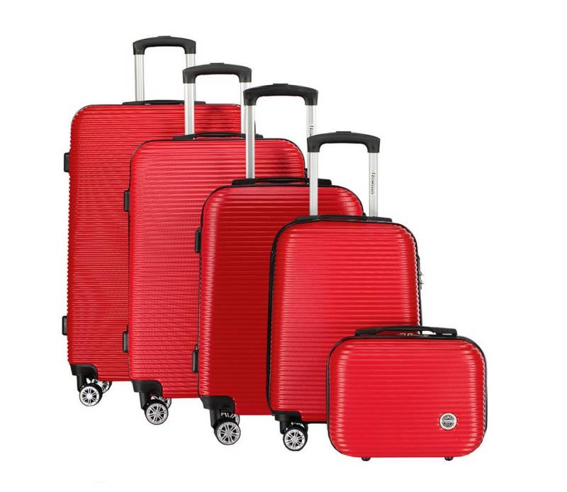 Geographical Norway Kofferset Robuste Rollkoffer Solomun, 4 Rollen, (5 tlg) von Geographical Norway