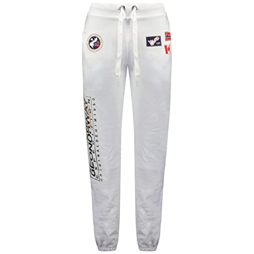 Geographical Norway Madock Men - Jogginghose mit Aufdruck Casual Style - Kleidung Qualität Sport Bequem Weich - Herren Jogginghose Lässig Baumwolle (Weiß L) von Geographical Norway