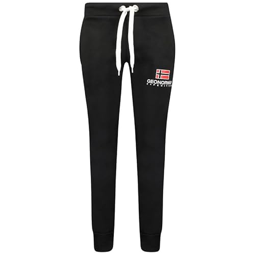 Geographical Norway Max Lady - Jogginghose Damen Lang - Sportbekleidung Komfortabel Weich - Hose Überbekleidung Frauen Lässige Baumwolle - Trainingshose Winter Frühling Sommer (Schwarz L) von Geographical Norway