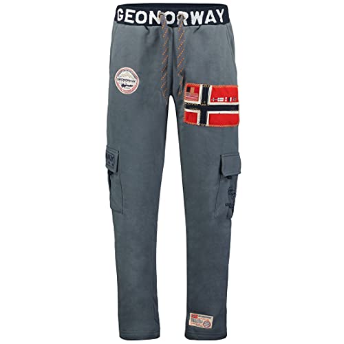 Geographical Norway Mycargo Men - Jogginghose mit Aufdruck Casual Style - Kleidung Qualität Sport Bequem Weich - Herren Jogginghose Lässig Baumwolle (Dunkelgrau XXL) von Geographical Norway