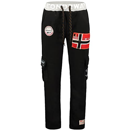 Geographical Norway Mycargo Men - Jogginghose mit Aufdruck Casual Style - Kleidung Qualität Sport Bequem Weich - Herren Jogginghose Lässig Baumwolle (Schwarz 3XL) von Geographical Norway