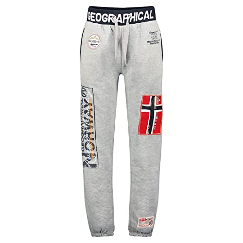 Geographical Norway Myer Men Distribrands - Jogginghose Herren Casual Style - Kleidung Qualität Sport Bequem Weich - Herren Jogginghose Baumwolle (Hellgrau XL) von Geographical Norway