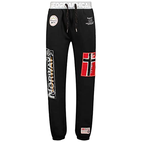 Geographical Norway Myer Men Distribrands - Jogginghose Herren Casual Style - Kleidung Qualität Sport Bequem Weich - Herren Jogginghose Baumwolle (Schwarz M) von Geographical Norway