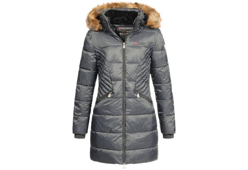 Geographical Norway Parka Damen Outdoor Winter Jacke Mantel Parka lang geschnitten ABE von Geographical Norway