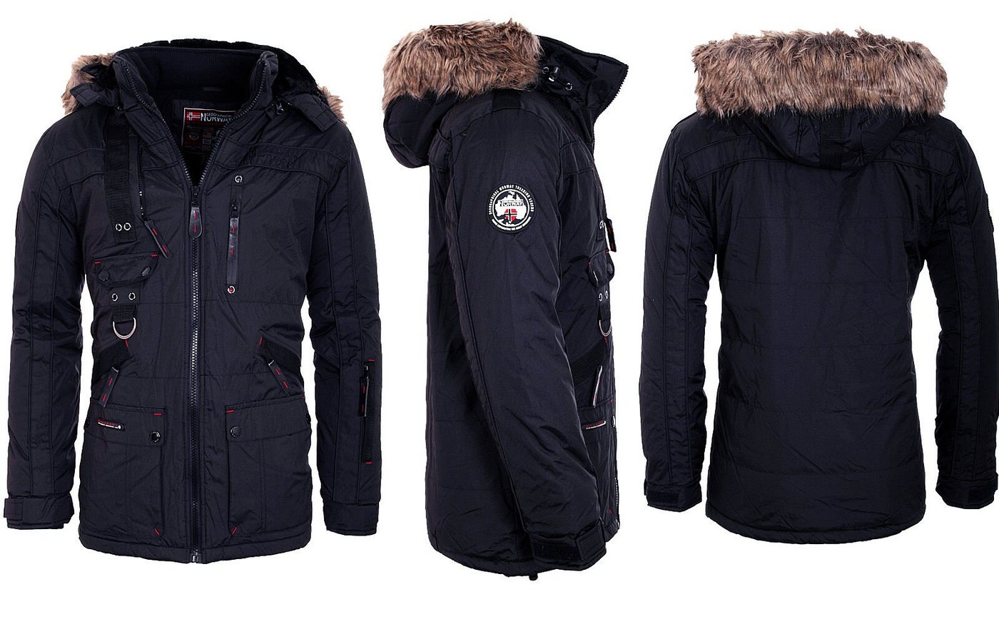 Geographical Norway Parka Herren Winter Jacke Parka Outdoor Funktionsjacke Anorak Winterparka von Geographical Norway