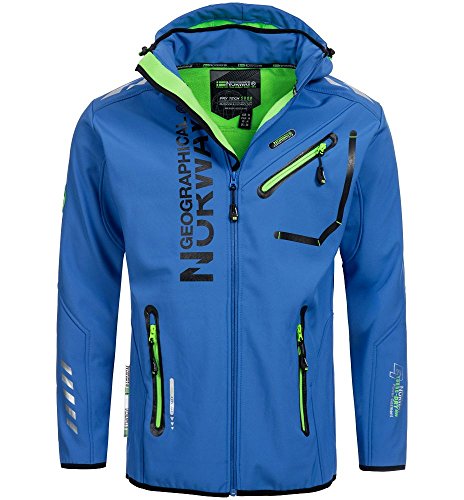 Geographical Norway ROYAUTE MEN - Softshell-Jacke Für Man - Outdoor -funktionsjacke Winddichte Winterjacke - Outdoorjacke Softshelljacke Warme Ideal Für Outdoor-Aktivitäten (Blau S) von Geographical Norway