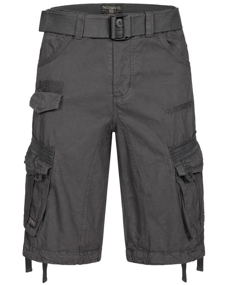 Geographical Norway Shorts Herren Cargo Shorts kurze Hose Short Bermuda Knielang Gürtel Sommer von Geographical Norway