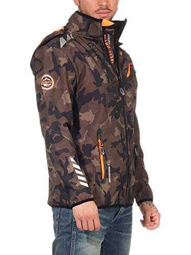 Geographical Norway Softshell Jacke G-River - CAMO - Khaki/ORANGE - 2XL von Geographical Norway