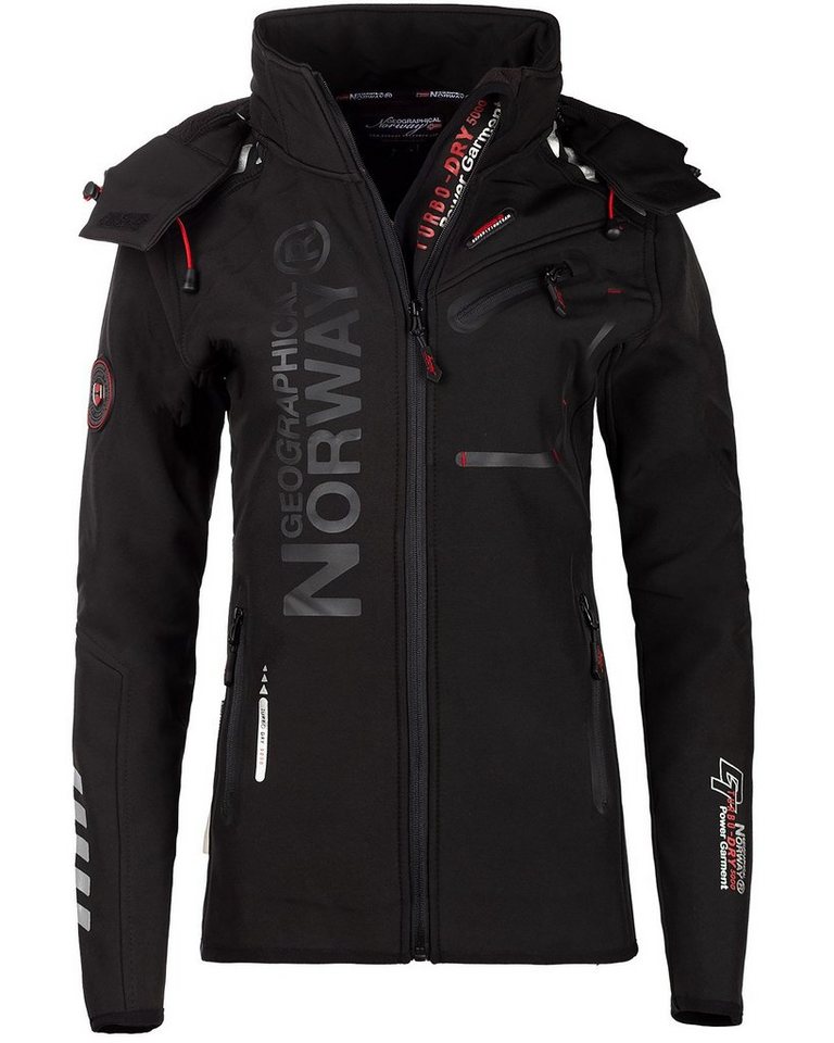Geographical Norway Softshelljacke Damen Outdoor Jacke bareine (1-St) mit Kapuze zum Wandern von Geographical Norway