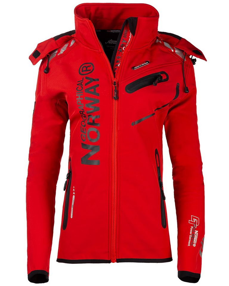Geographical Norway Softshelljacke Damen Outdoor Jacke bareine red ASSORT B XL mit Kapuze von Geographical Norway