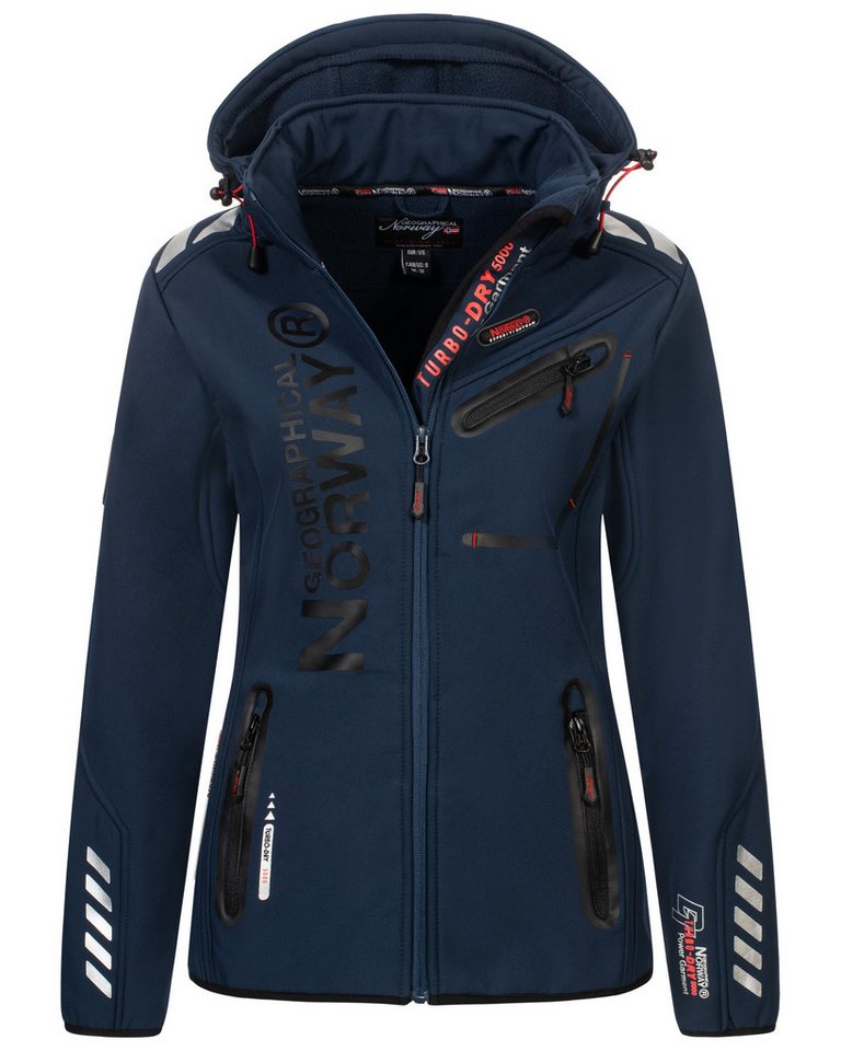 Geographical Norway Softshelljacke Damen Softshelljacke Übergangsjacke Frühlings Regen Jacke Outdoor von Geographical Norway