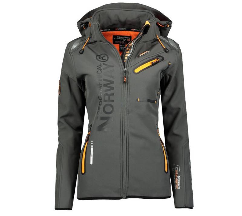 Geographical Norway Softshelljacke Geographical Norway Damen Jacke 056 L / 40 Grau / Orange von Geographical Norway