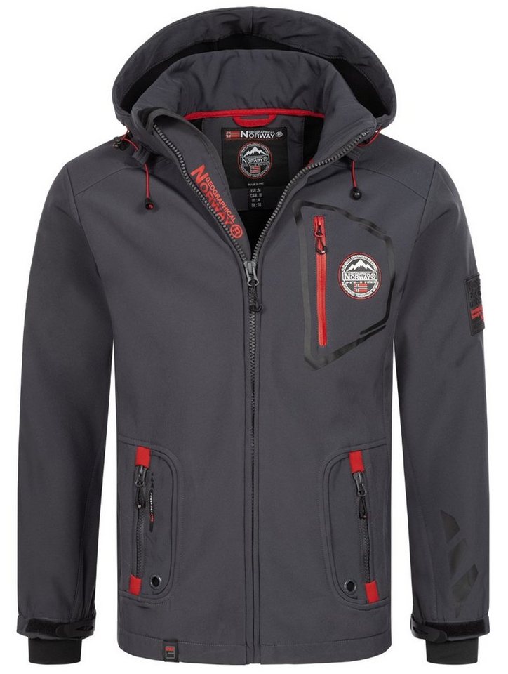 Geographical Norway Softshelljacke Herren Frühlings Jacke Softshell Jacke Outdoor Regen Übergangs Jacke von Geographical Norway