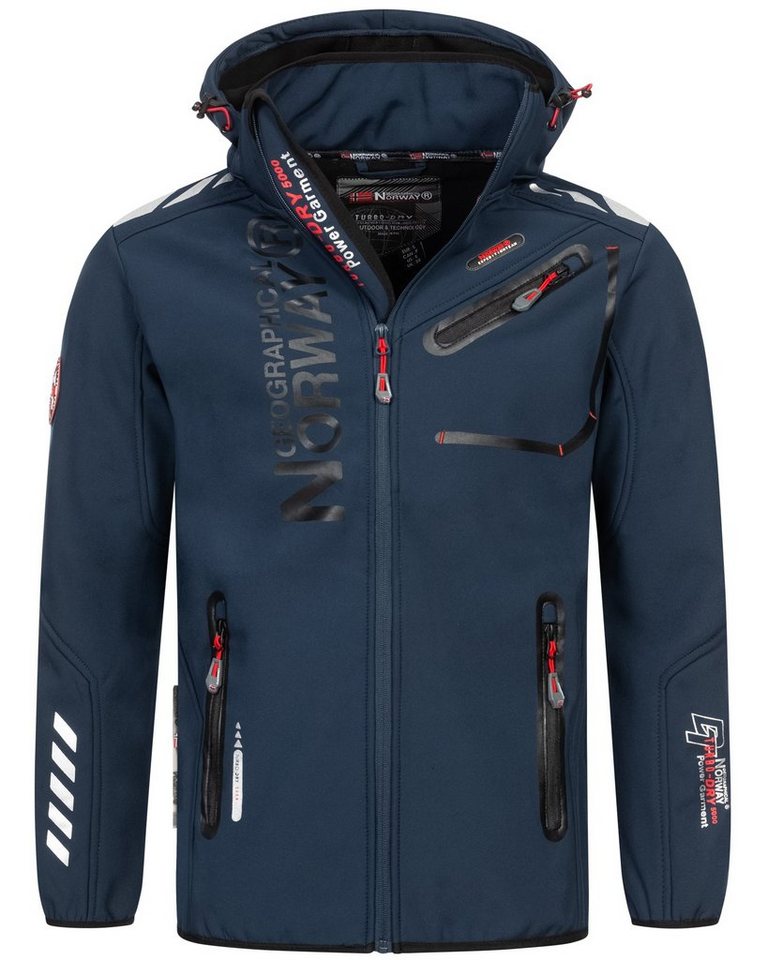 Geographical Norway Softshelljacke Herren Frühlings Jacke Softshell Jacke Outdoor Regen Übergangs Jacke von Geographical Norway