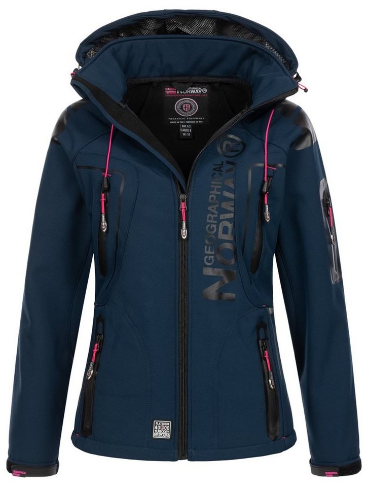 Geographical Norway Softshelljacke Damen Softshell Jacke Frühlings Windbreaker Übergangsjacke Regen Jacke von Geographical Norway