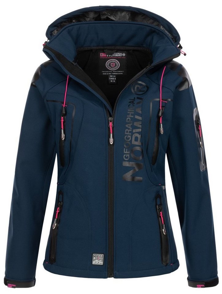 Geographical Norway Softshelljacke Damen Softshell Jacke Herbst Winter Windbreaker Übergangsjacke Regen von Geographical Norway