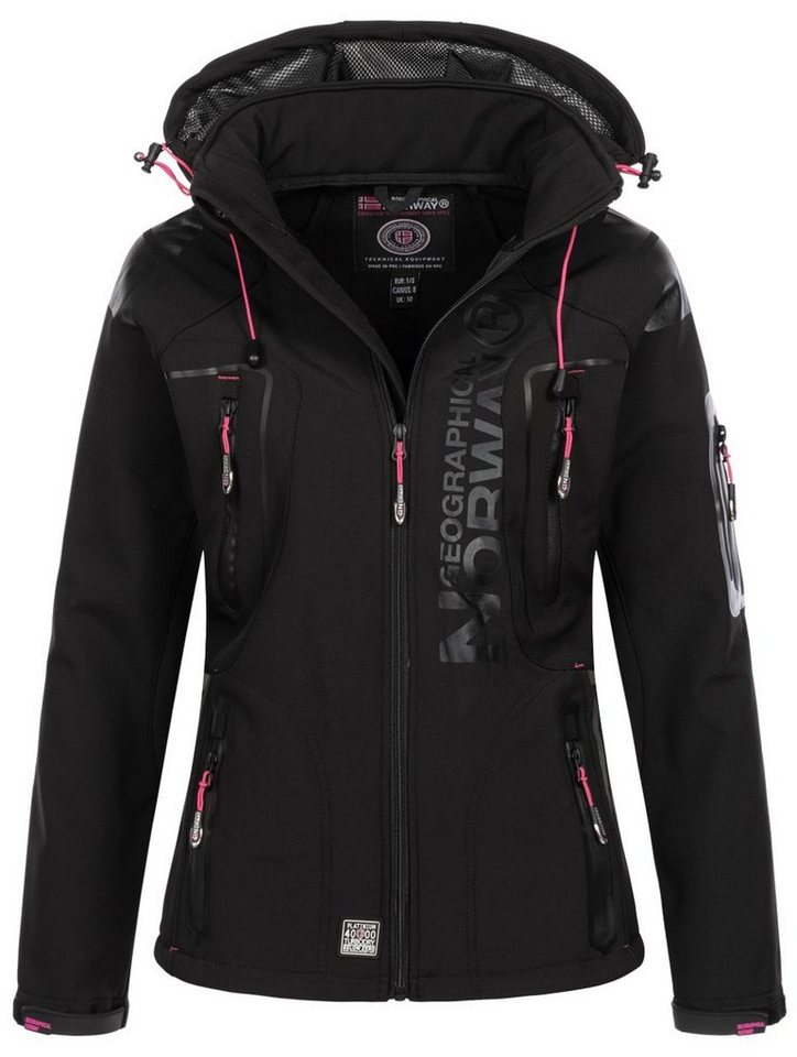 Geographical Norway Softshelljacke Damen Softshell Jacke Frühlings Windbreaker Übergangsjacke Regen Jacke von Geographical Norway