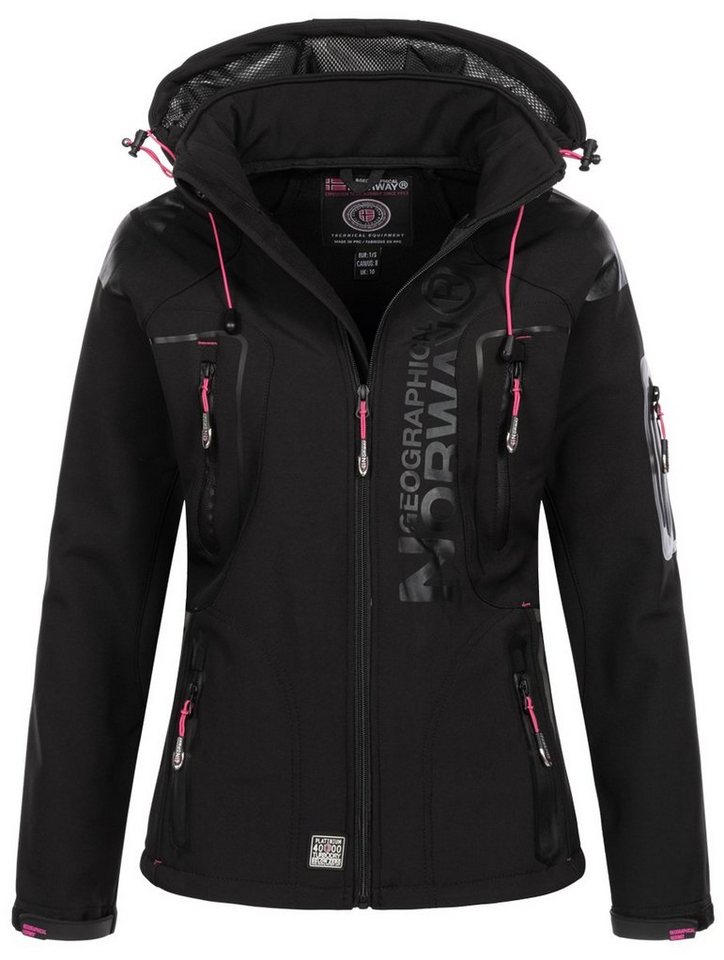 Geographical Norway Softshelljacke Damen Softshell Jacke Herbst Winter Windbreaker Übergangsjacke Regen von Geographical Norway