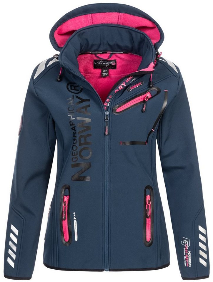 Geographical Norway Softshelljacke Damen Softshell Jacke Frühlings Jacke Windbreaker Übergangsjacke Regen von Geographical Norway