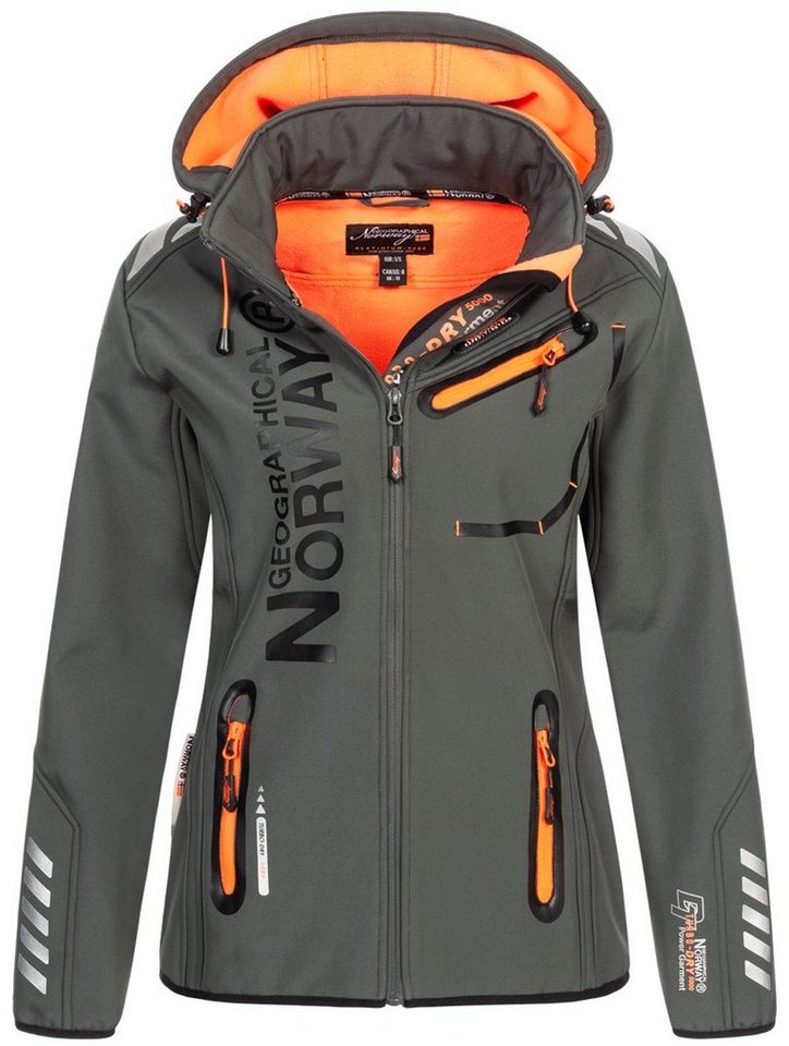 Geographical Norway Softshelljacke Damen Softshelljacke Übergangsjacke Frühlings Regen Jacke Outdoor von Geographical Norway