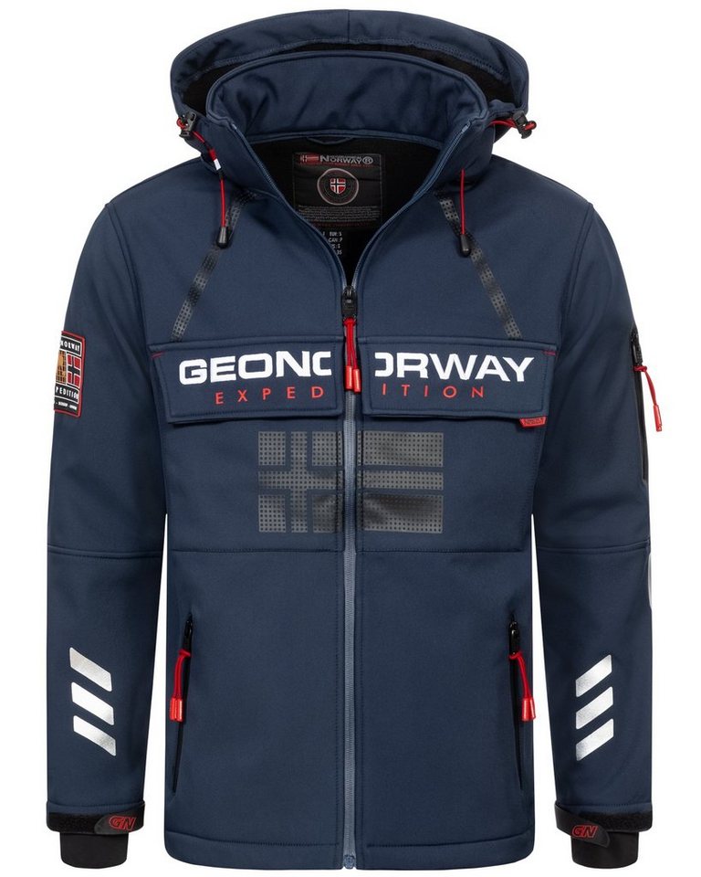 Geographical Norway Softshelljacke Herren Frühlings Jacke Softshell Jacke Windbreaker Übergangs Regen von Geographical Norway