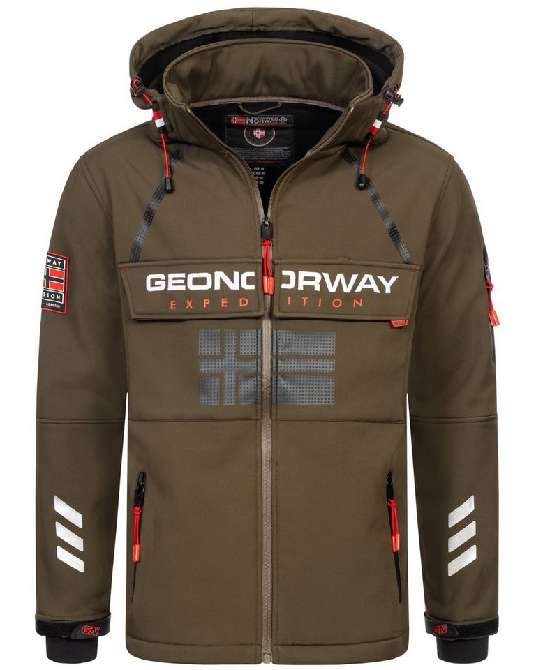 Geographical Norway Softshelljacke Herren Frühlings Jacke Softshell Jacke Windbreaker Übergangs Regen von Geographical Norway