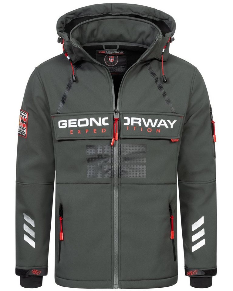 Geographical Norway Softshelljacke Herren Frühlings Jacke Softshell Jacke Windbreaker Übergangs Regen von Geographical Norway