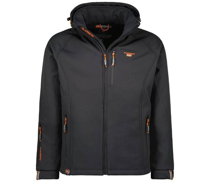 Geographical Norway Softshelljacke Herren – leichte wasserabweisende Übergangsjacke für Frühling (Wind jacke, 1-St., Outdoor Übergangs, Herbst Jacke, Regen Jacke) Mit Kapuze von Geographical Norway