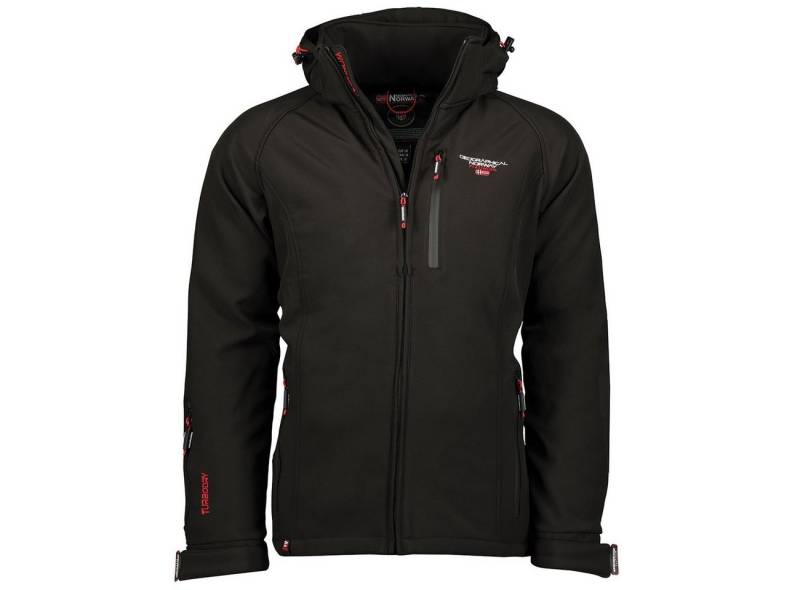 Geographical Norway Softshelljacke Herren – leichte wasserabweisende Übergangsjacke für Frühling (Sommer atmungsaktiv winddicht Größen S–7XL, 1-St) Mit Kapuze von Geographical Norway