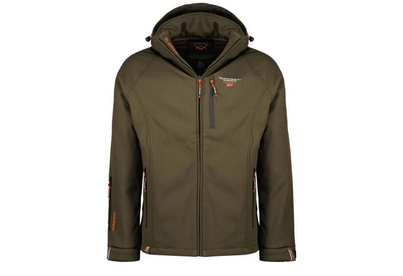 Geographical Norway Softshelljacke Herren – leichte wasserabweisende Übergangsjacke für Frühling (Sommer atmungsaktiv winddicht Größen S–7XL, 1-St) Mit Kapuze von Geographical Norway