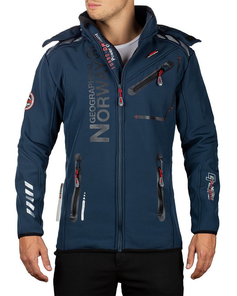 Geographical Norway Softshelljacke Herren Outdoor Jacke baroyaute mit abnehmbarer Kapuze von Geographical Norway