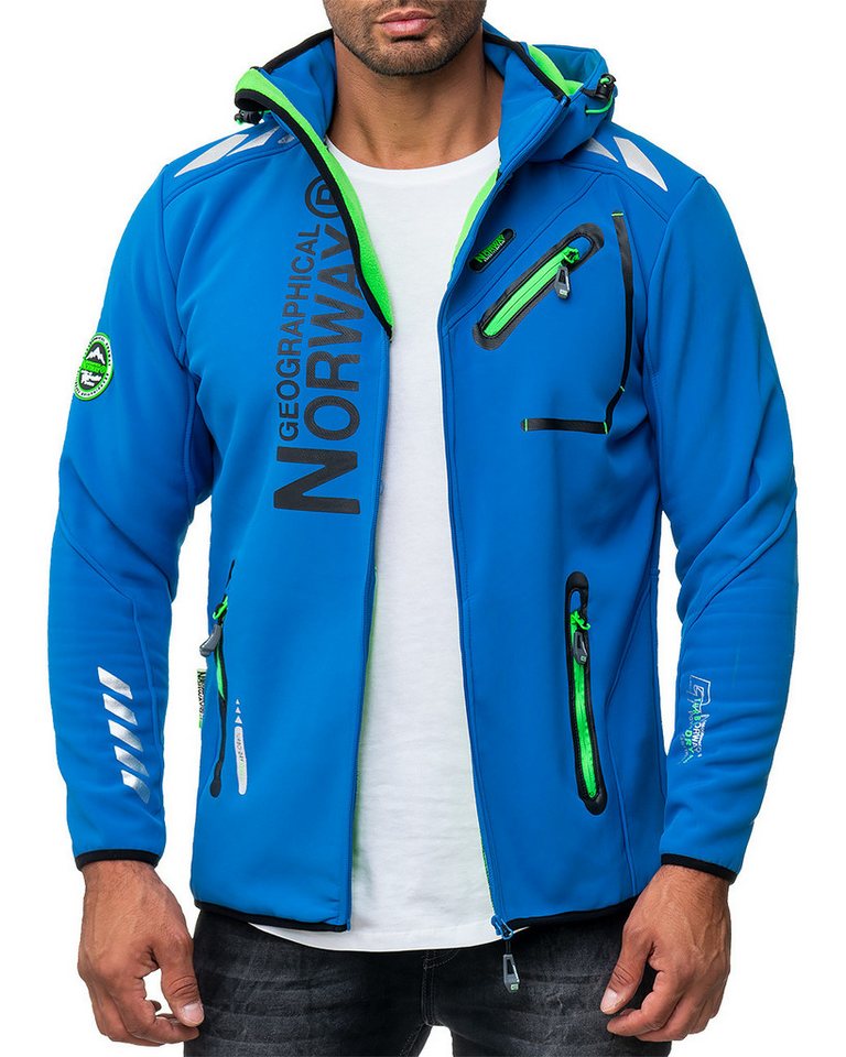 Geographical Norway Softshelljacke Herren Outdoor Jacke baroyaute Modernes Design mit stylischem Print von Geographical Norway