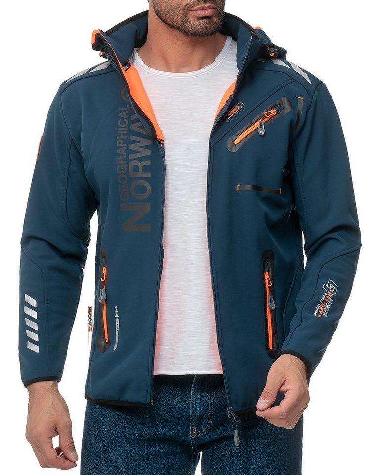 Geographical Norway Softshelljacke Herren Outdoor Jacke baroyaute Modernes Design mit stylischem Print von Geographical Norway