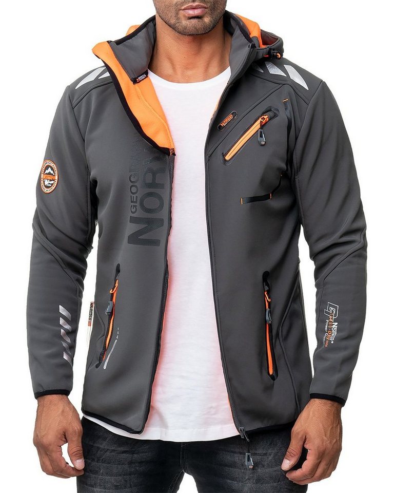 Geographical Norway Softshelljacke Herren Outdoor Jacke baroyaute mit abnehmbarer Kapuze von Geographical Norway