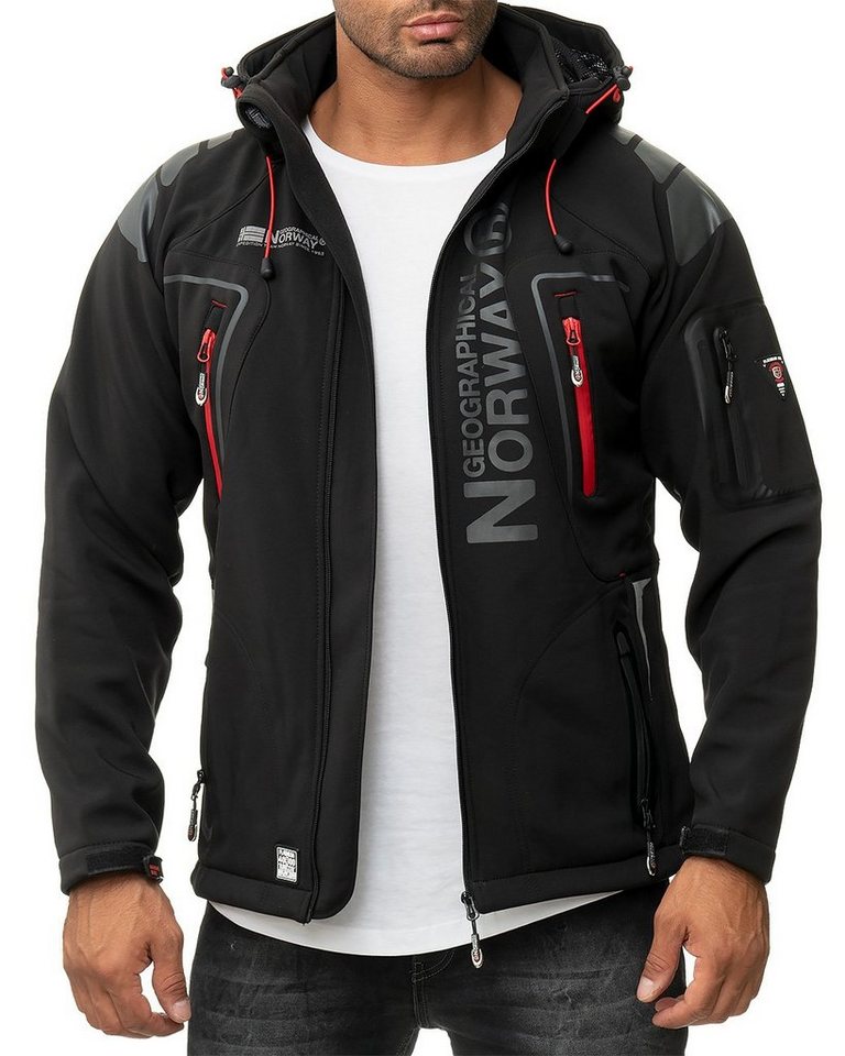 Geographical Norway Softshelljacke Herren Regular Fit Jacke batechno men Black L von Geographical Norway