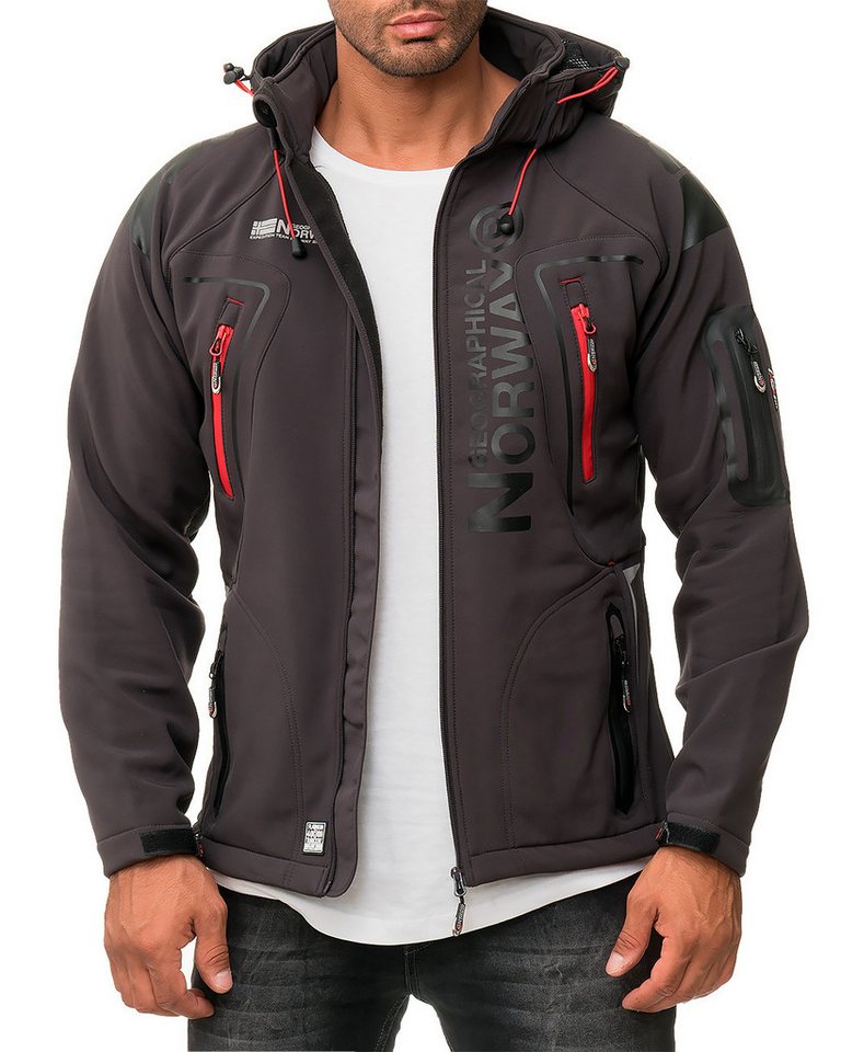 Geographical Norway Softshelljacke Herren Outdoor Jacke batechno dark grey S von Geographical Norway