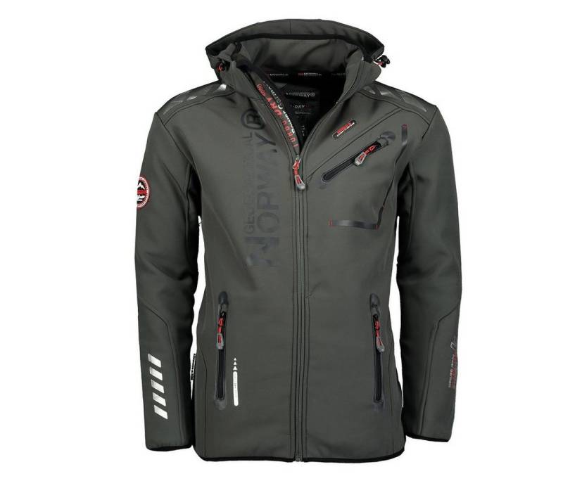 Geographical Norway Softshelljacke Herren Outdoor Jacke brroyaute Grau (Herbst Winter Jacke Softshell Jacke, 1-St., S Bis 7XL) Mit Kaputze von Geographical Norway