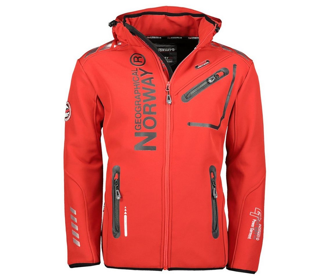 Geographical Norway Softshelljacke Herren Outdoor Jacke brroyaute Rot (Herbst Winter Jacke Softshell Jacke, 1-St., Übergangs Regen Jacke) Mit Kaputze von Geographical Norway