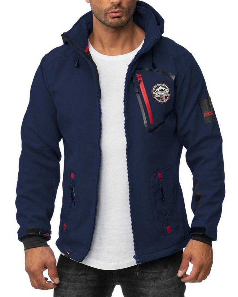 Geographical Norway Softshelljacke Herren Regular Fit Jacke batacebook mehrfarbig XL Luftlöcher von Geographical Norway