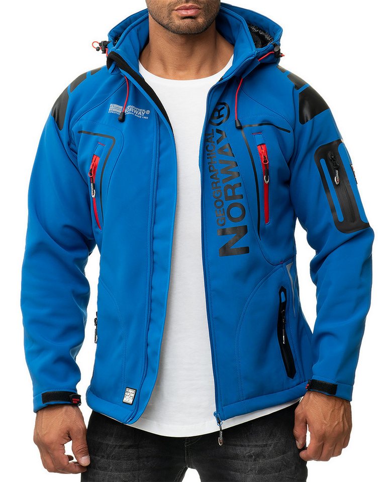 Geographical Norway Softshelljacke Herren Regular Fit Jacke batechno men Blue L von Geographical Norway